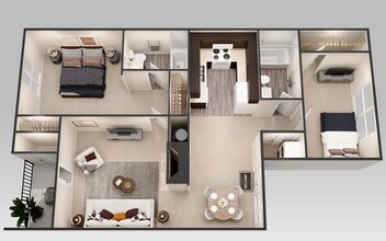 2 Bedroom 2 Bath 50126 floor plan